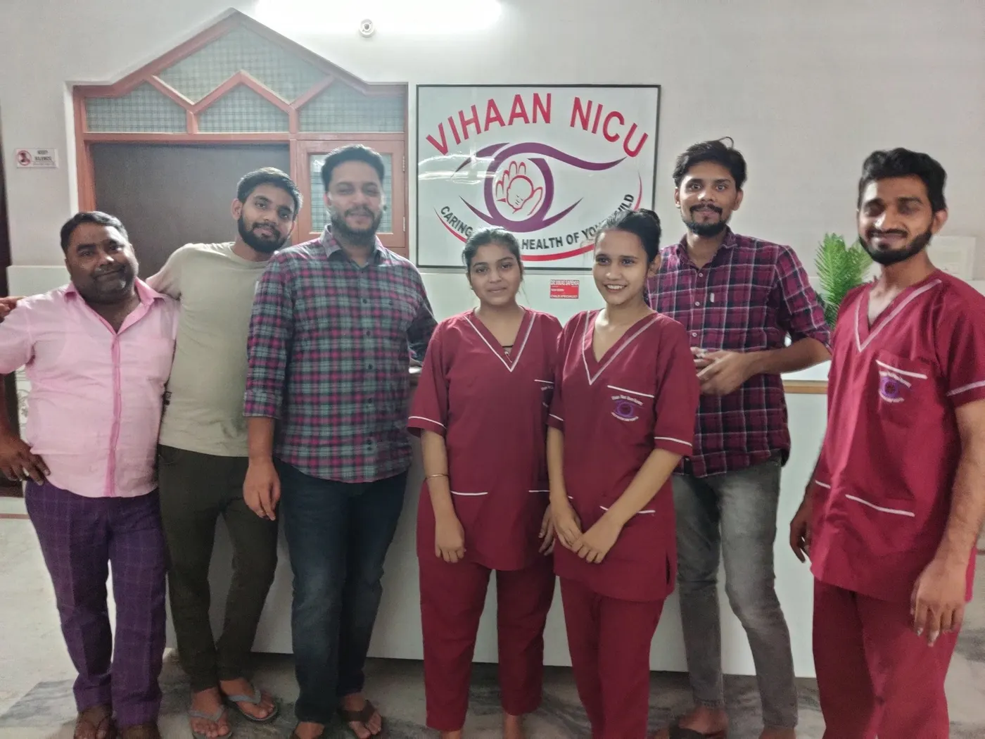 Dr. Vikas Sepehia with the Vihaan NICU care team, Mandoli Delhi